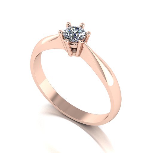 4.0mm Round Brilliant  Moissanite Classic Solitaire Ring angle rose.jpg