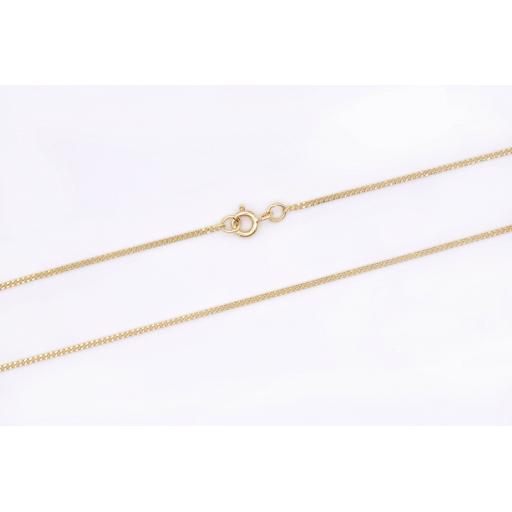 9ct Heavy Diamond Cut Curb Chain 18"