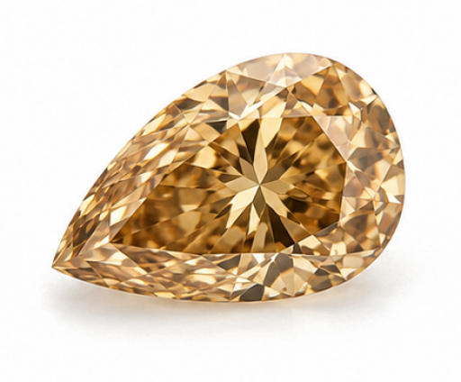 Pear Champagne moissanite image.png